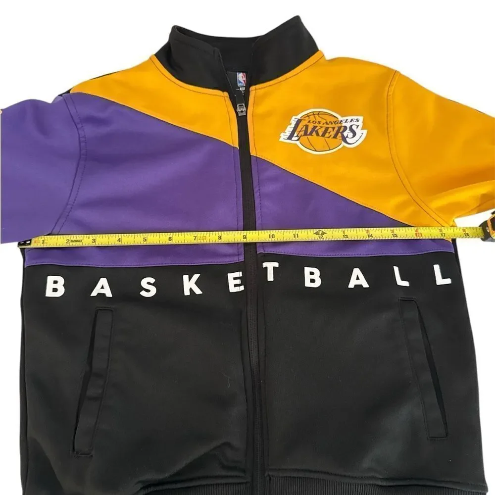 Officially Licensed NBA Los Angeles Lakers Kids Full Zip track jacket EUC